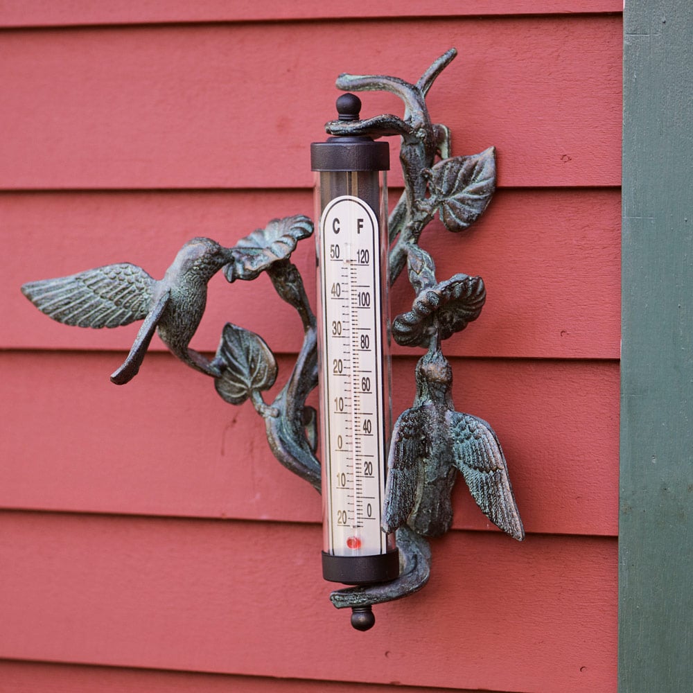 Cast Iron and Glass Outdoor Thermometer