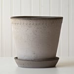  Gray Cottage Pot and Saucer, 8½