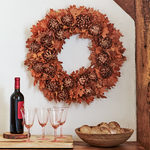  Copper Artichoke & Oak Leaf Wreath 