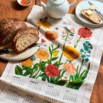  Flower Garden Tea Towel Calendar - Standard Shipping Included