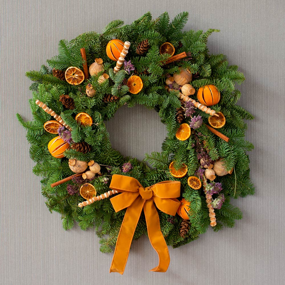 Spiced Orange Wreath White Flower Farm
