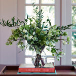 Burgundy Cymbidium & Evergreen Bouquet