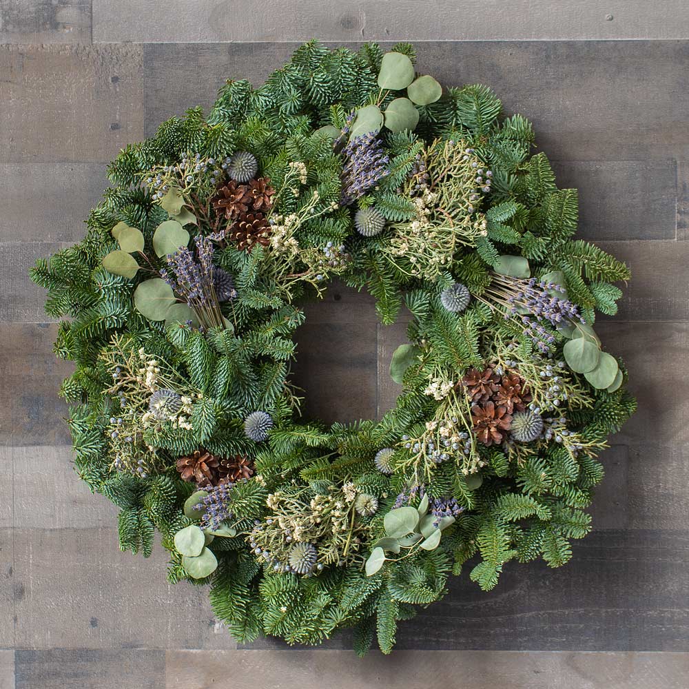 Lavender Holiday Wreath