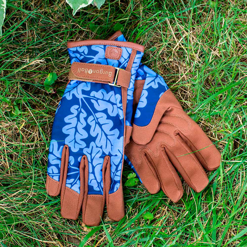 Women's Deluxe Garden Gloves, Blue Oakleaf - Standard Shipping Included