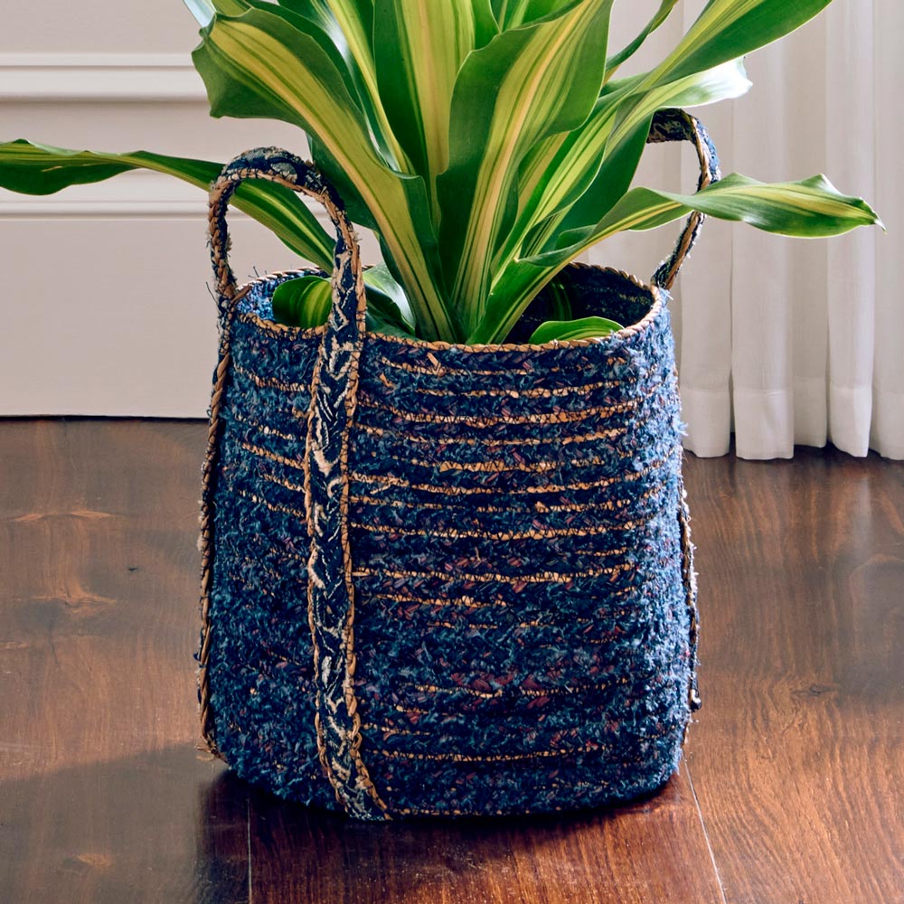 Upcycled Fruit Basket Centerpiece Planter