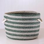  Green & White Rope Basket