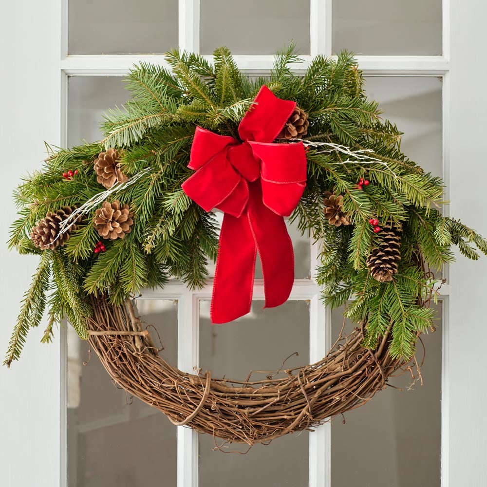 Classic Christmas Crescent Wreath