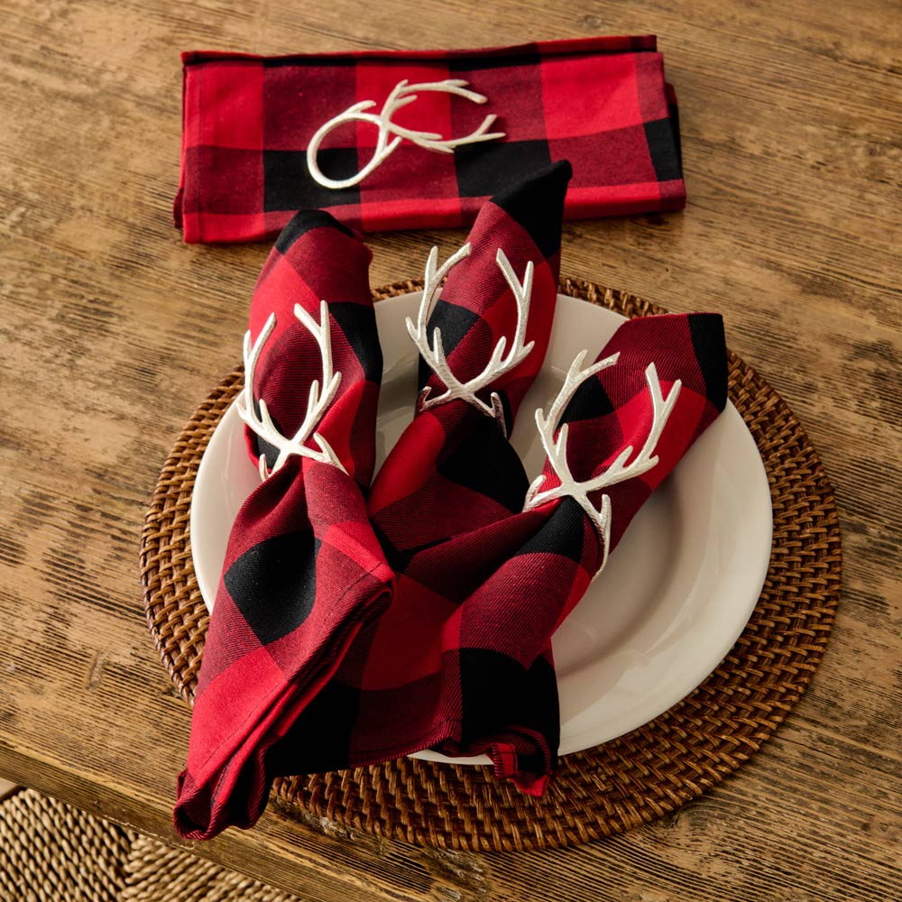 Antler Napkin Rings, Set of 4
