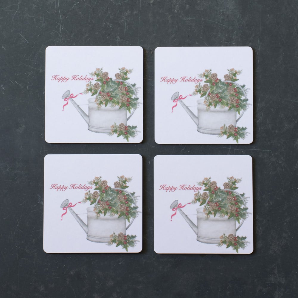 In the Garden Holiday Coasters