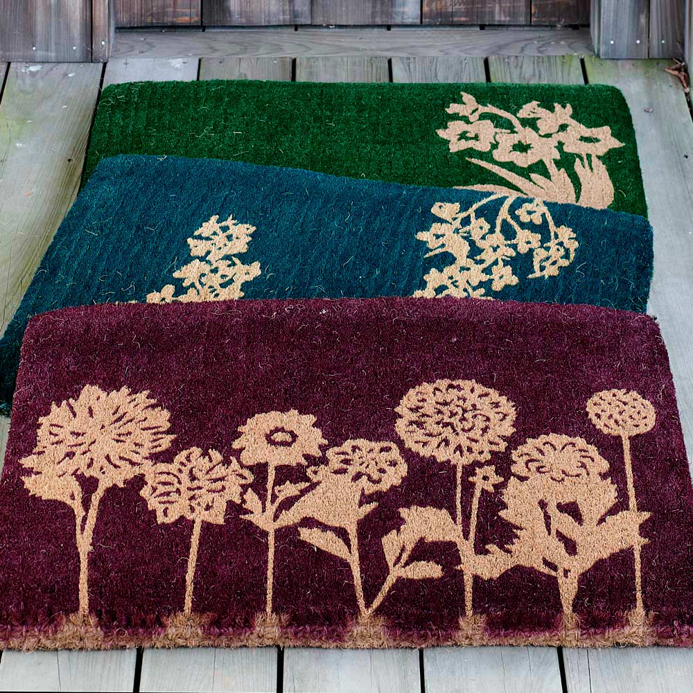 Delightful Dahlias Outdoor Mat