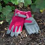  Women's Deluxe Garden Gloves, Sangria - Standard Shipping Included