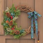  Plaid Tidings Holiday Wreath