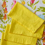  Yellow Cotton Slub Napkins, set of 4