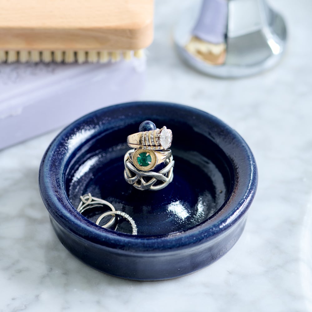 Blueberry Fields Hand-Thrown Ceramic Ring Holder