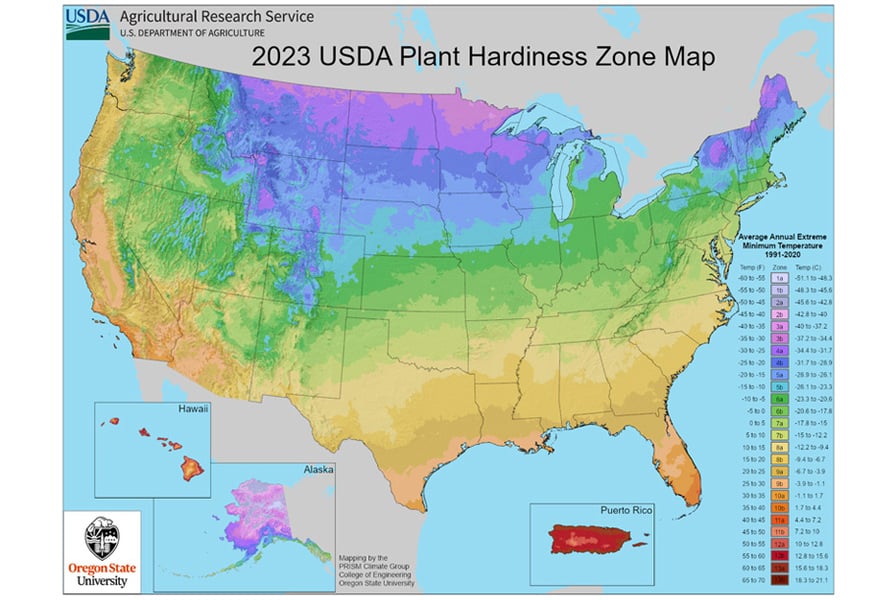 USDA Hardiness Zones