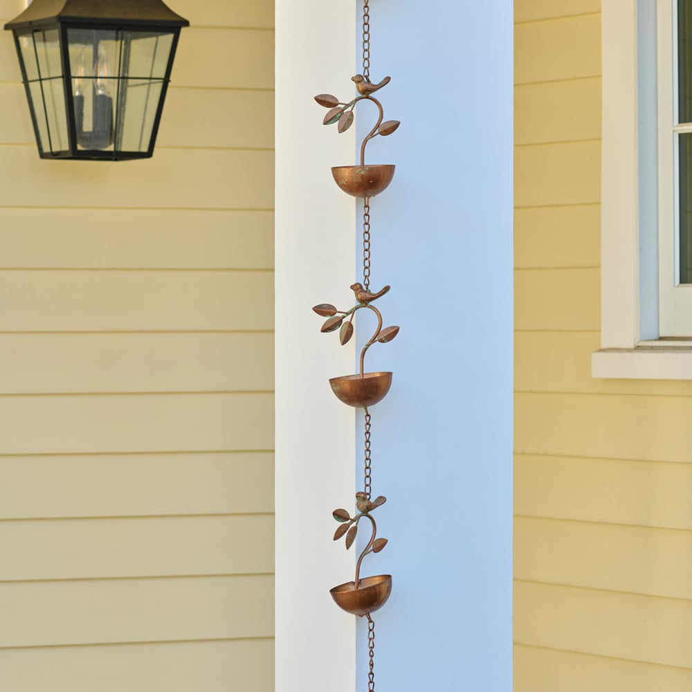 Copper Birds Rain Chain
