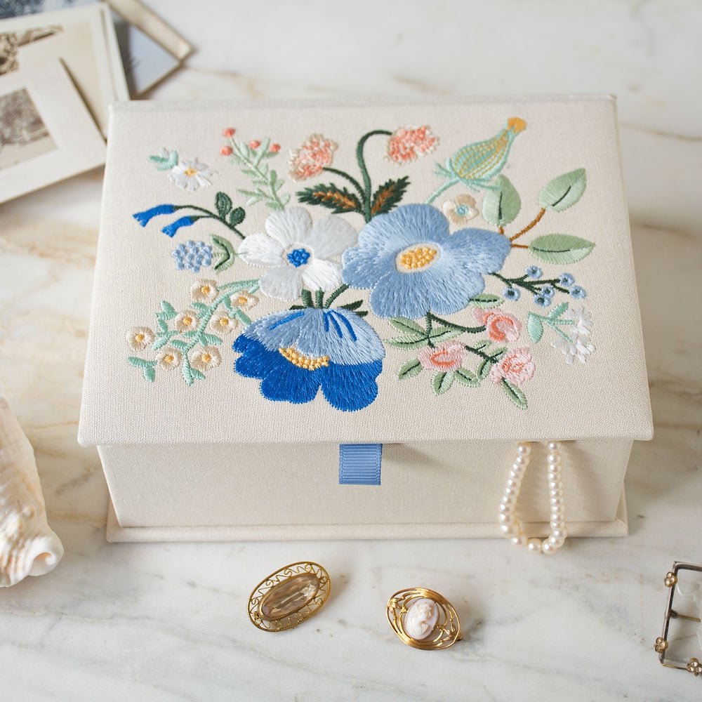 Embroidered Keepsake Box