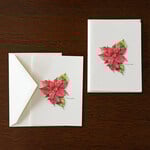  Poinsettia Boxed Note Card Set - Standard Shipping Included