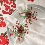  Holiday Berries Napkin Rings, Set of 4 - Standard Shipping Included