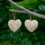  White Hearts Birdseed Duo - Standard Shipping Included