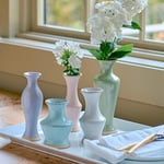 Pastel Ceramic Bud Vase Quintet
