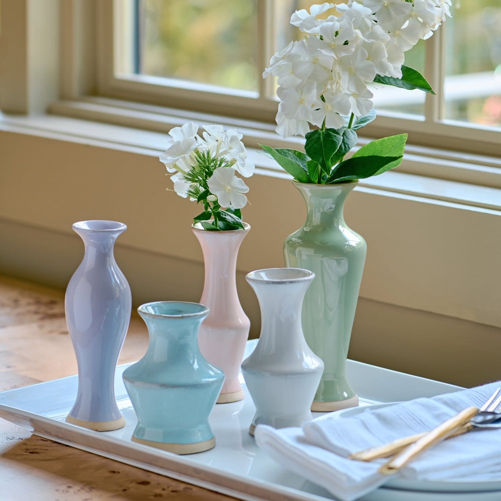 Pastel Ceramic Bud Vase Quintet