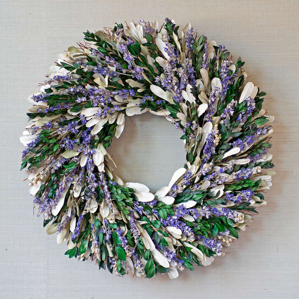Blue Garden Tapestry Wreath