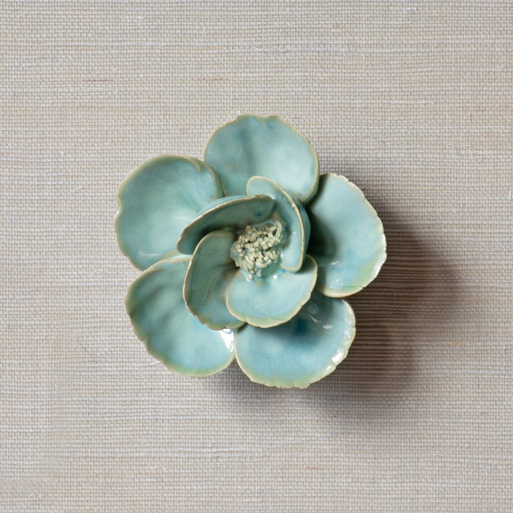 Ceramic Flower, Aqua