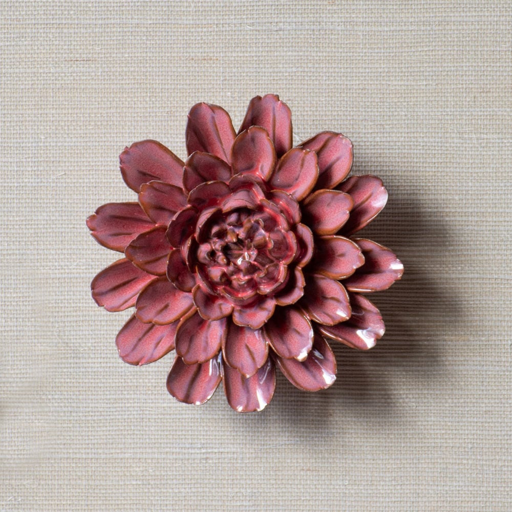 Ceramic Flower, Mauve Pink