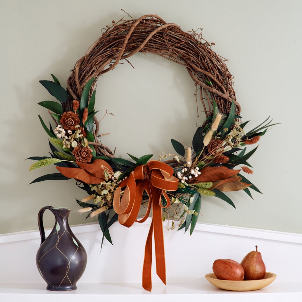 Copper Days Crescent Wreath