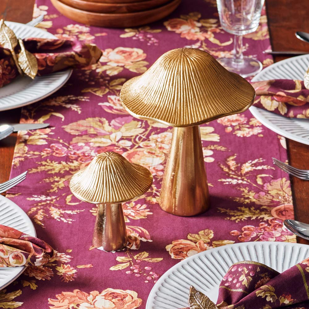 Golden Mushrooms, Set of 2