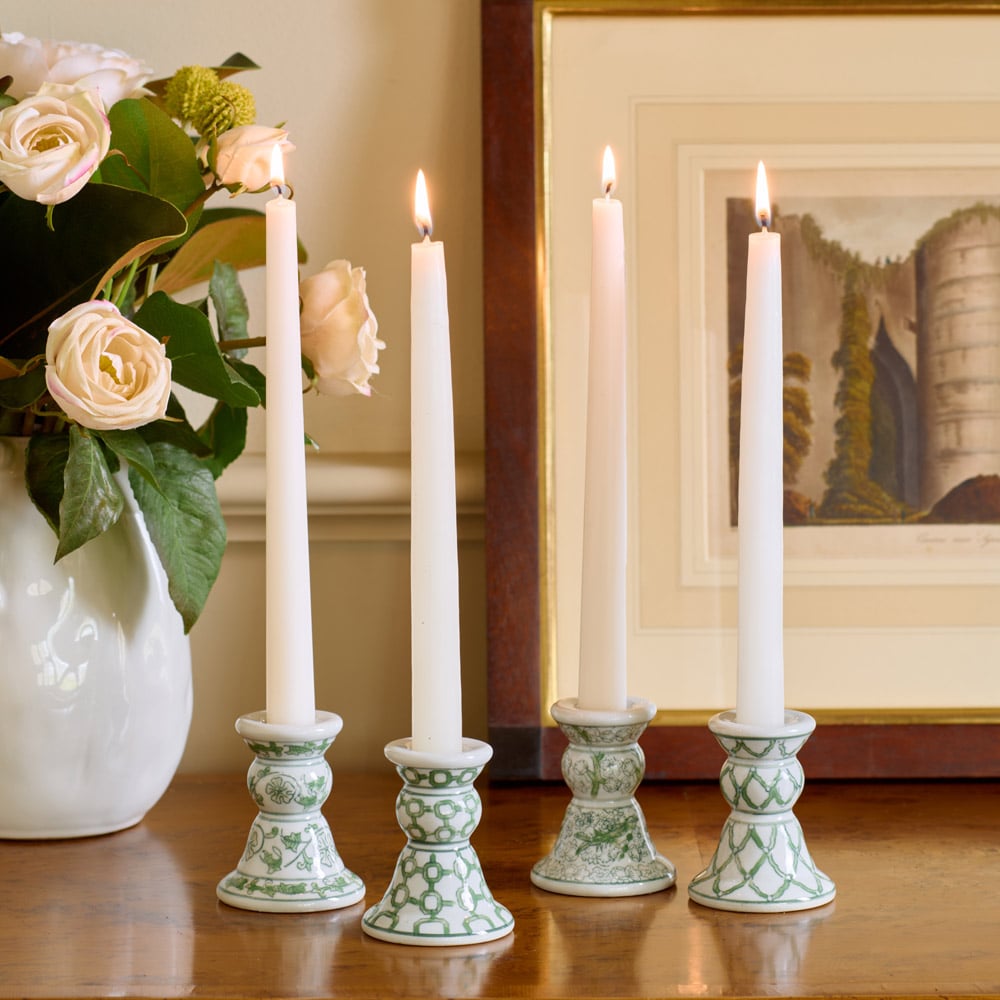 Chinoiserie Candleholders, Set of 4 | White Flower Farm