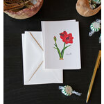  Amaryllis Note Cards, Set of 8