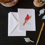  Cardinal on Witch Hazel Note Cards, Set of 8
