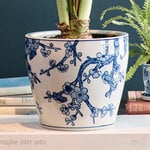  Dynasty Chinoiserie Cachepot, Blue