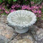  Lotus Tabletop Birdbath, Alpine Stone 