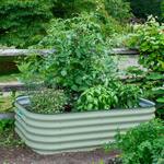  6-in-1 Modular Metal Raised Garden Bed Kit, Olive Green