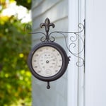  Iron Outdoor Clock - Thermometer
