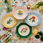  Rose & Berry Dessert Plates, Set of 4