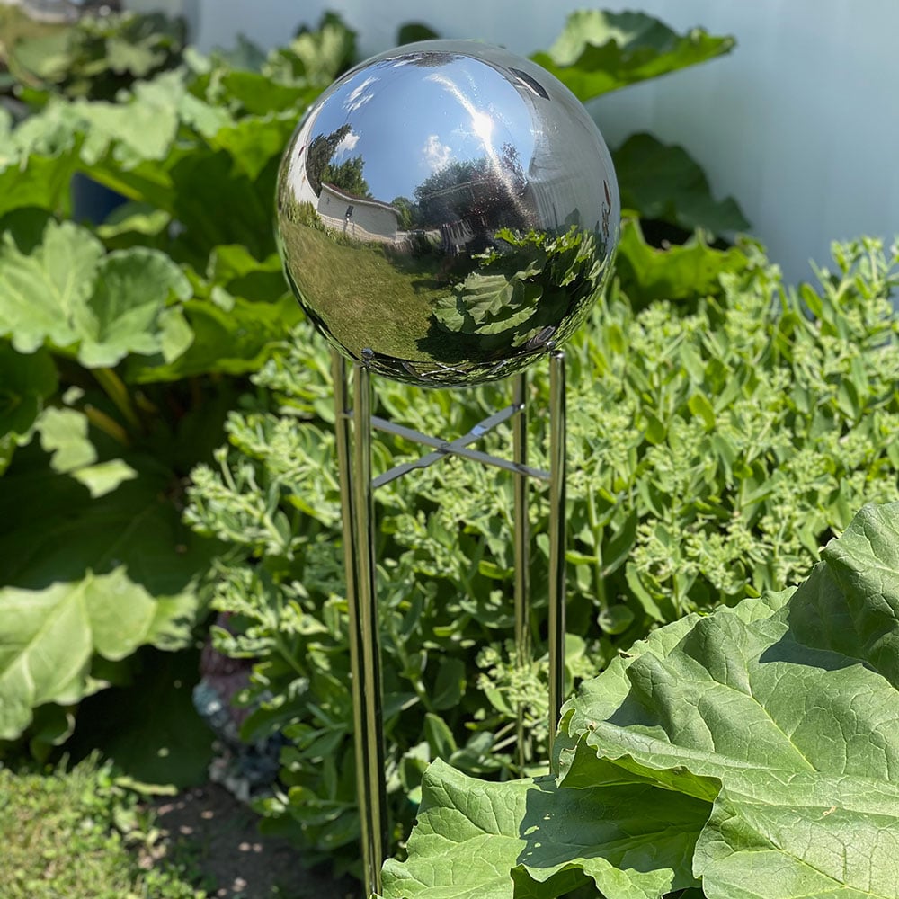 Stainless Steel Globe and Stand