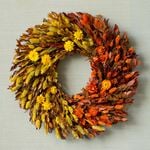  Autumn Ombre Floral Wreath