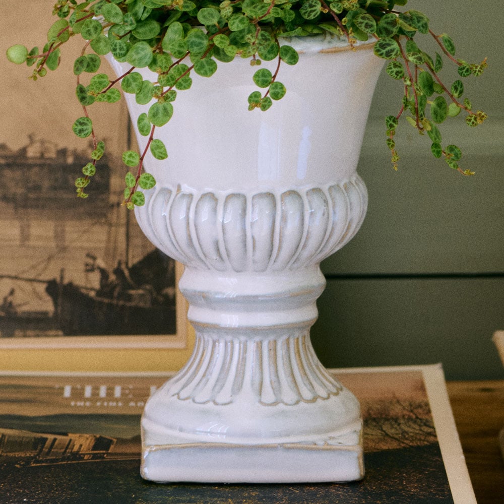 White Ceramic Urn