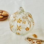  Glass Floral Pumpkin